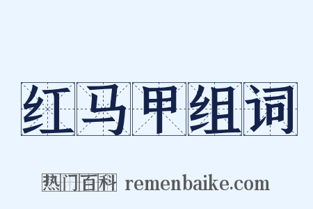 红马甲组词是什么意思的图片